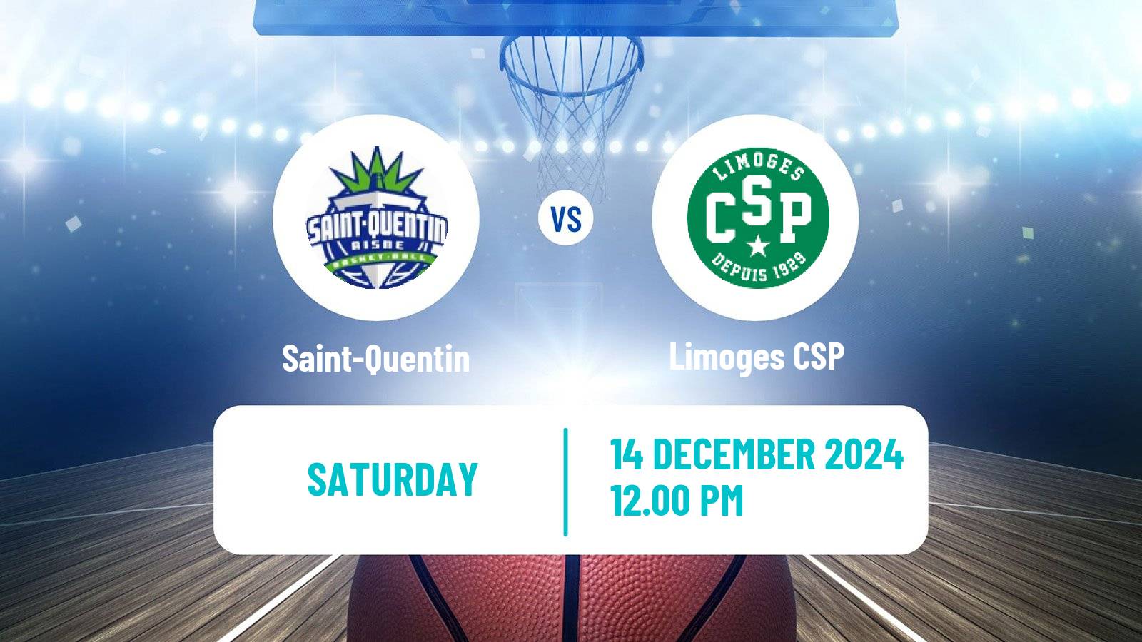 Basketball French LNB Saint-Quentin - Limoges