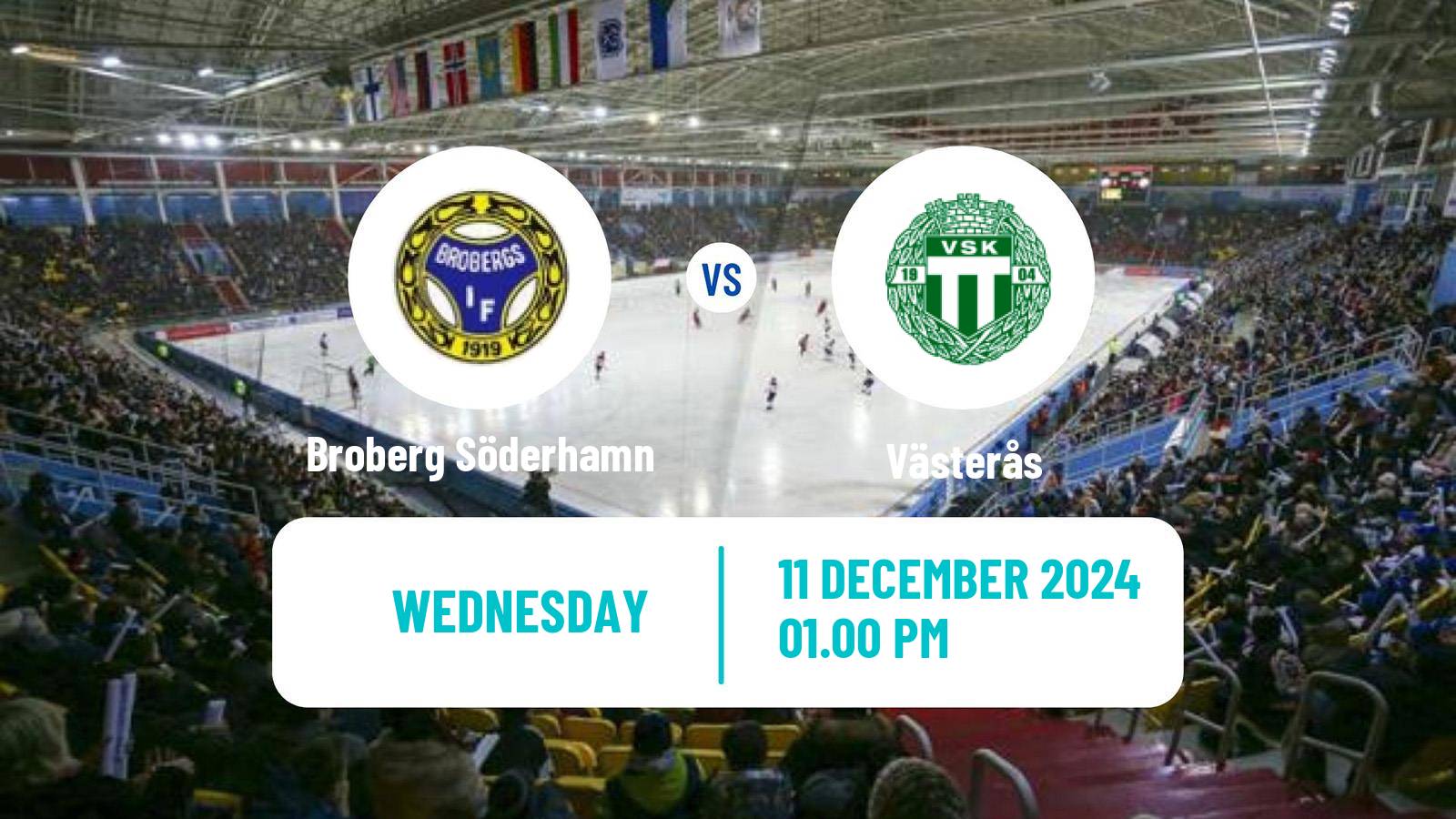 Bandy Swedish Elitserien Bandy Broberg Söderhamn - Västerås