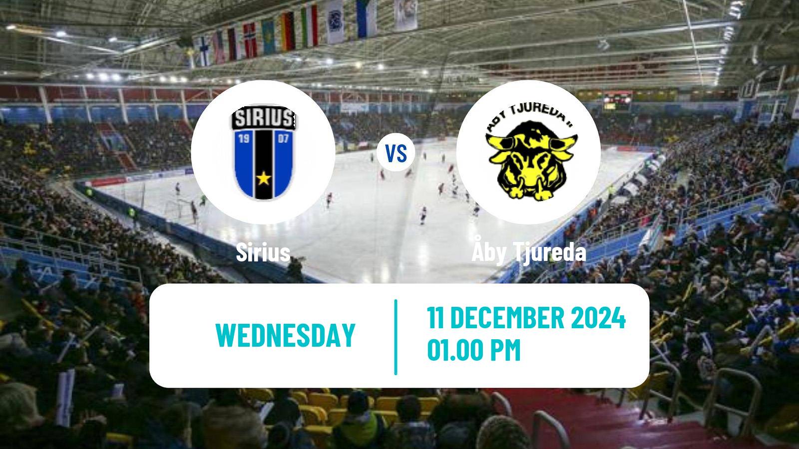 Bandy Swedish Elitserien Bandy Sirius - Åby Tjureda