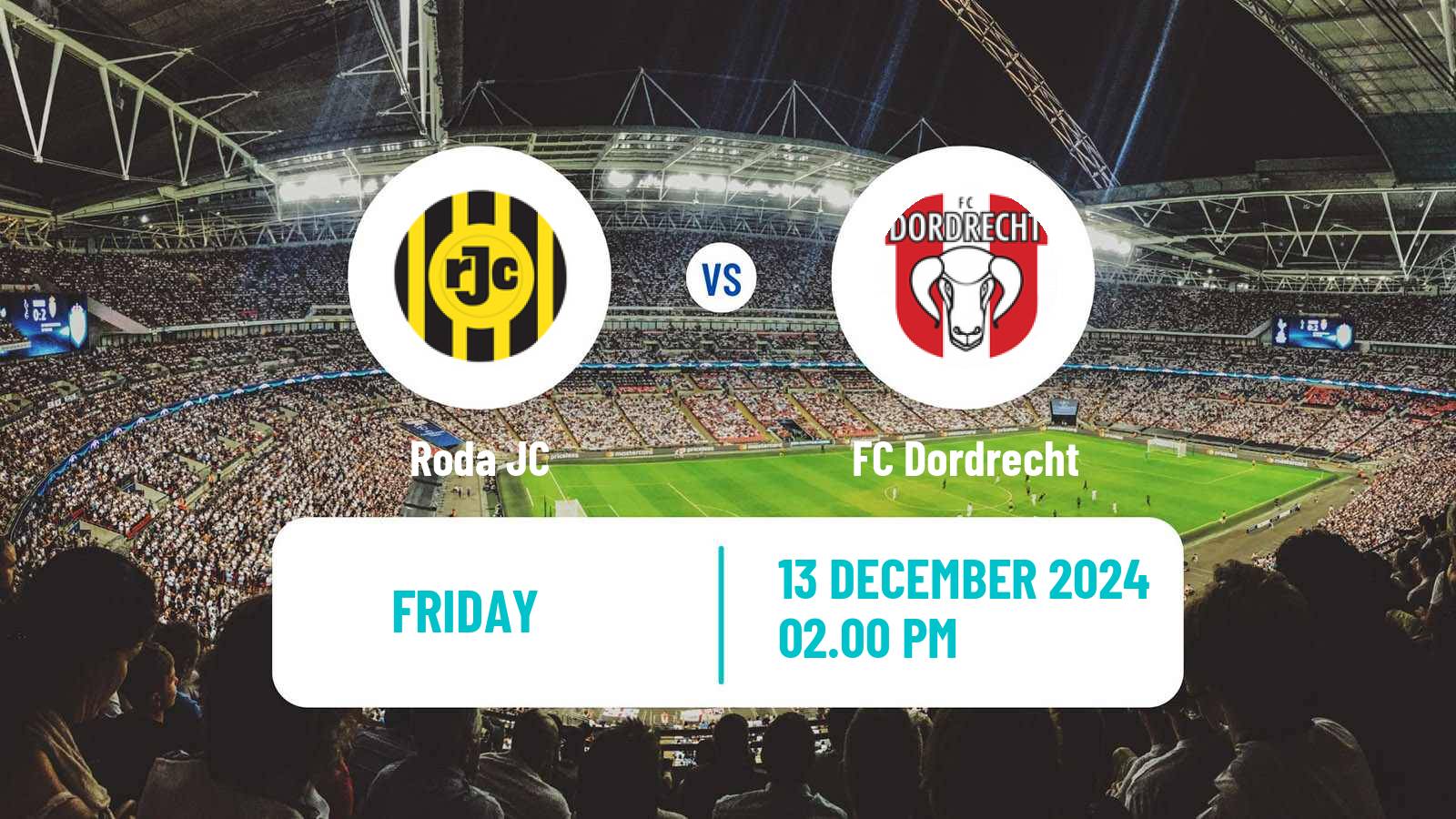 Soccer Dutch Eerste Divisie Roda - Dordrecht