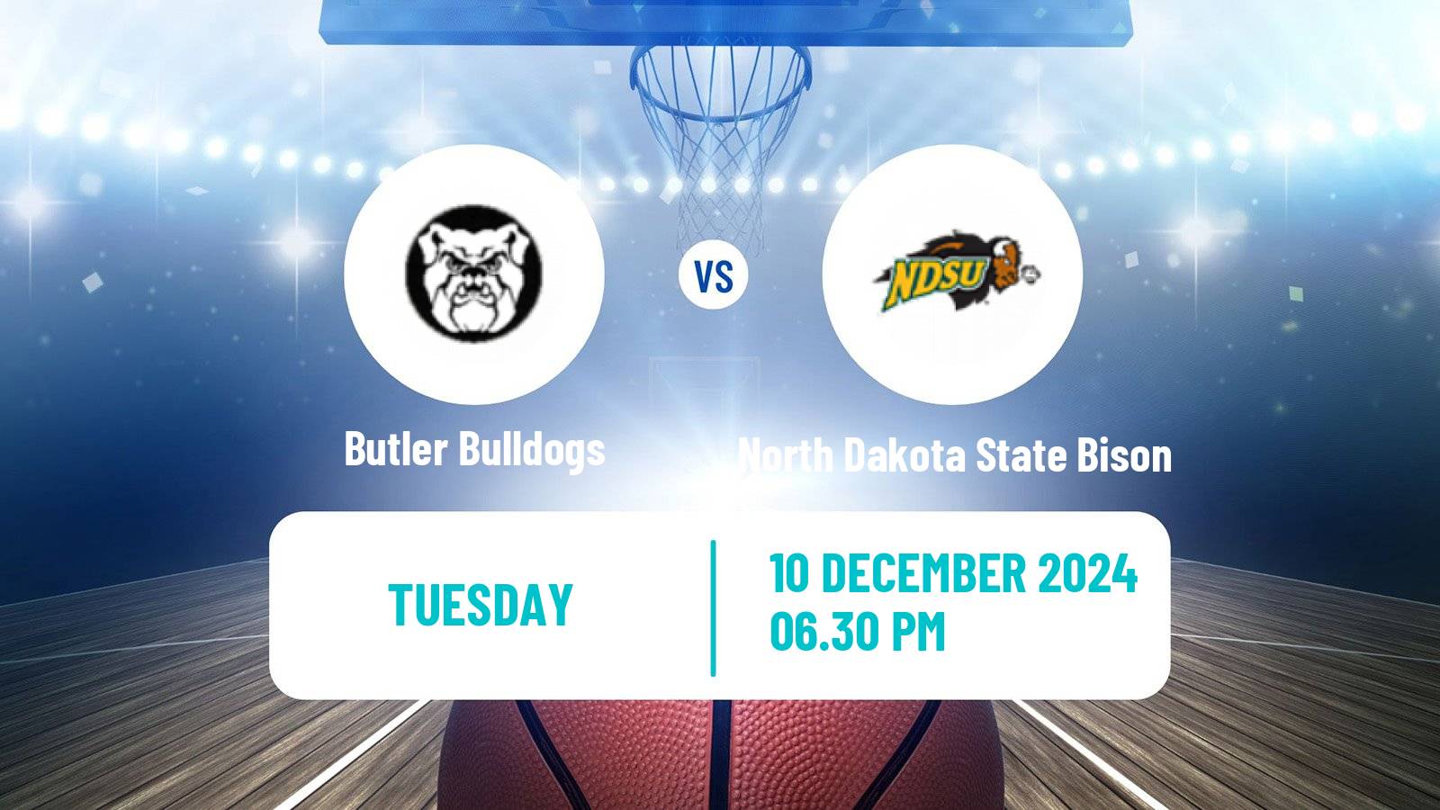 Basketball NCAA College Basketball Butler Bulldogs - North Dakota State Bison