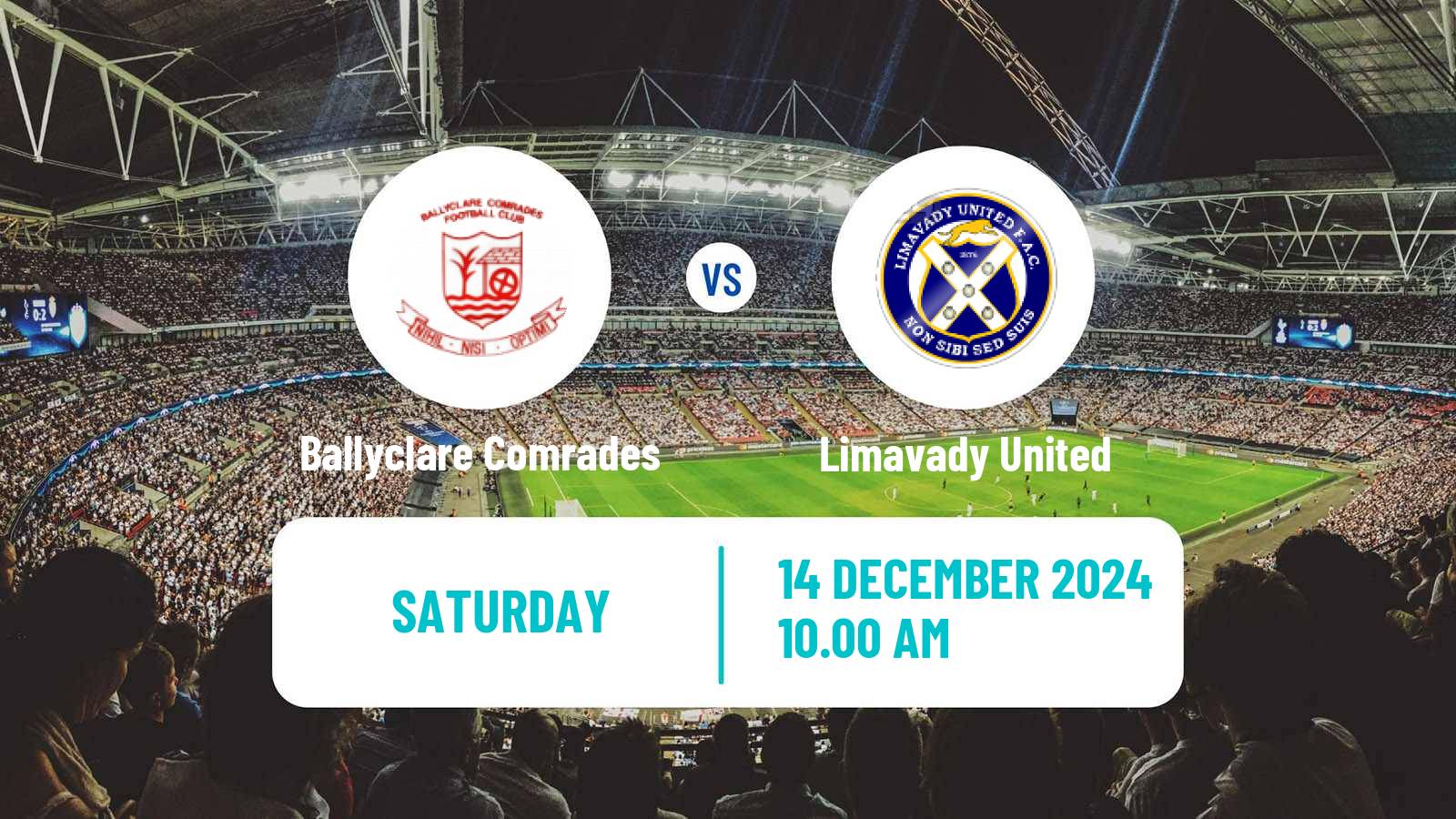 Soccer Northern Irish Championship Ballyclare Comrades - Limavady United