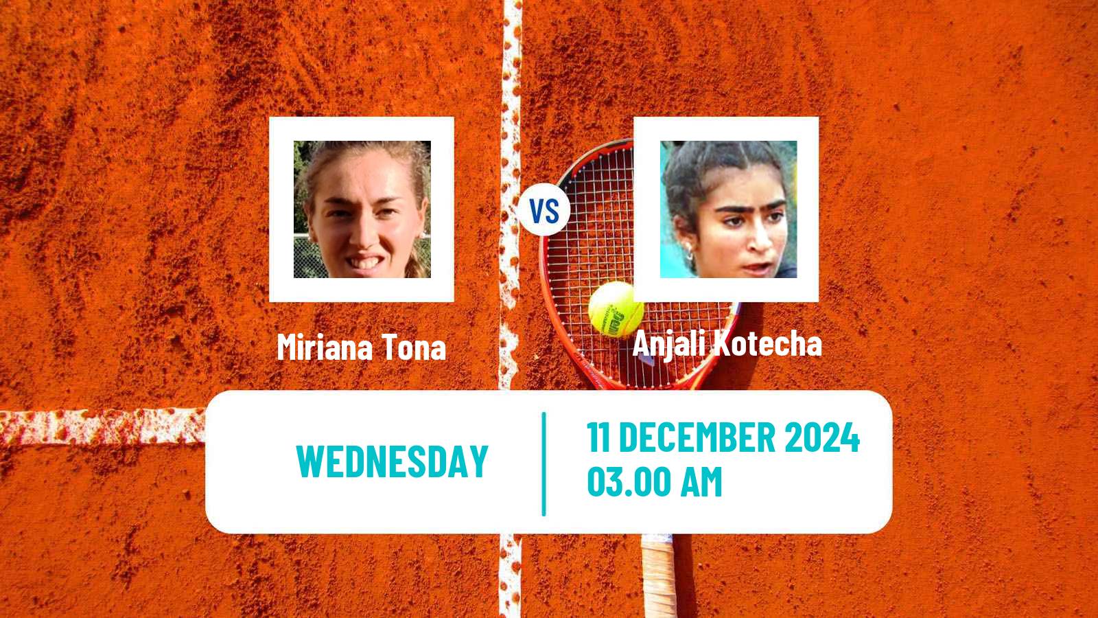 Tennis ITF W15 Stellenbosch 2 Women Miriana Tona - Anjali Kotecha