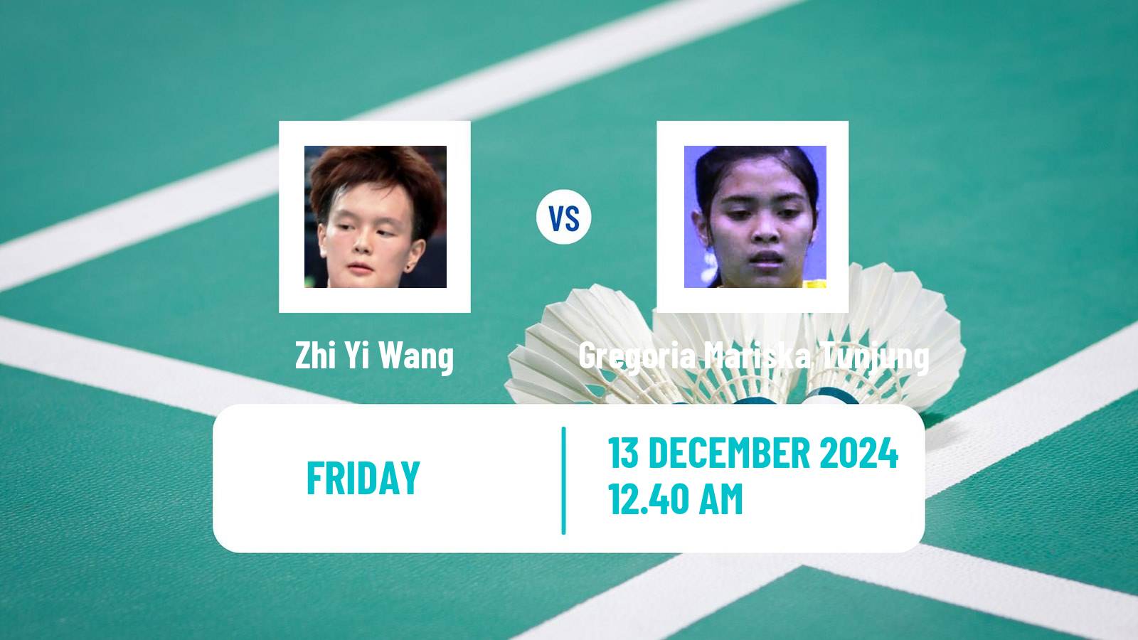 Badminton BWF World Tour World Tour Finals Women Zhi Yi Wang - Gregoria Mariska Tunjung