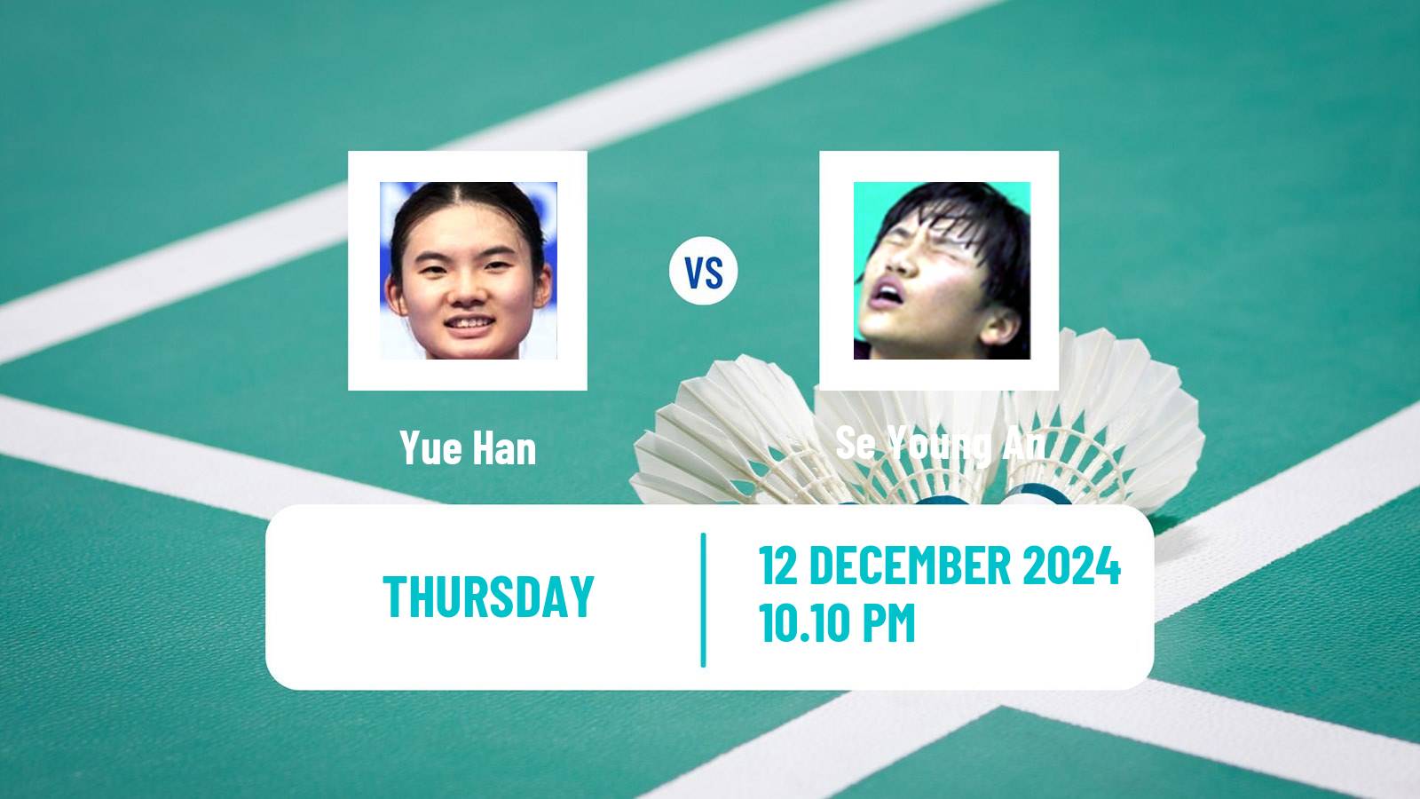 Badminton BWF World Tour World Tour Finals Women Yue Han - Se Young An