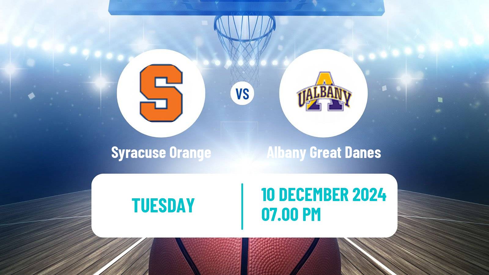 Basketball NCAA College Basketball Syracuse Orange - Albany Great Danes