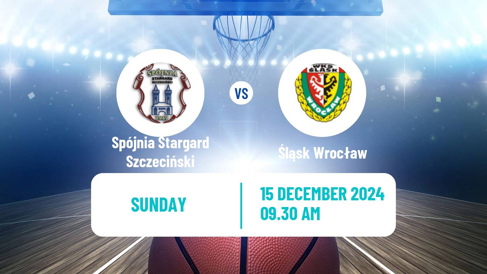 Basketball Polish Basket Liga Spójnia Stargard Szczeciński - Śląsk Wrocław