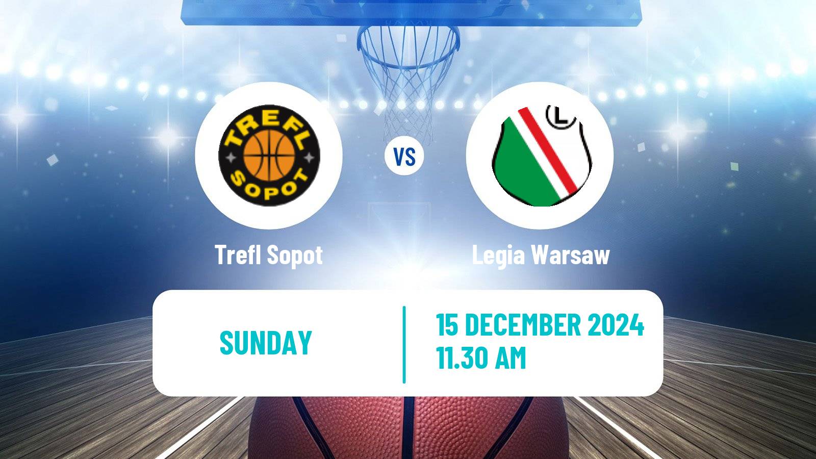 Basketball Polish Basket Liga Trefl Sopot - Legia Warsaw