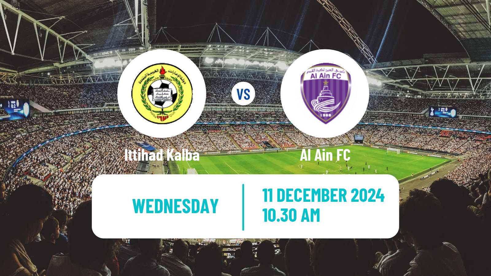 Soccer UAE Football League Ittihad Kalba - Al Ain