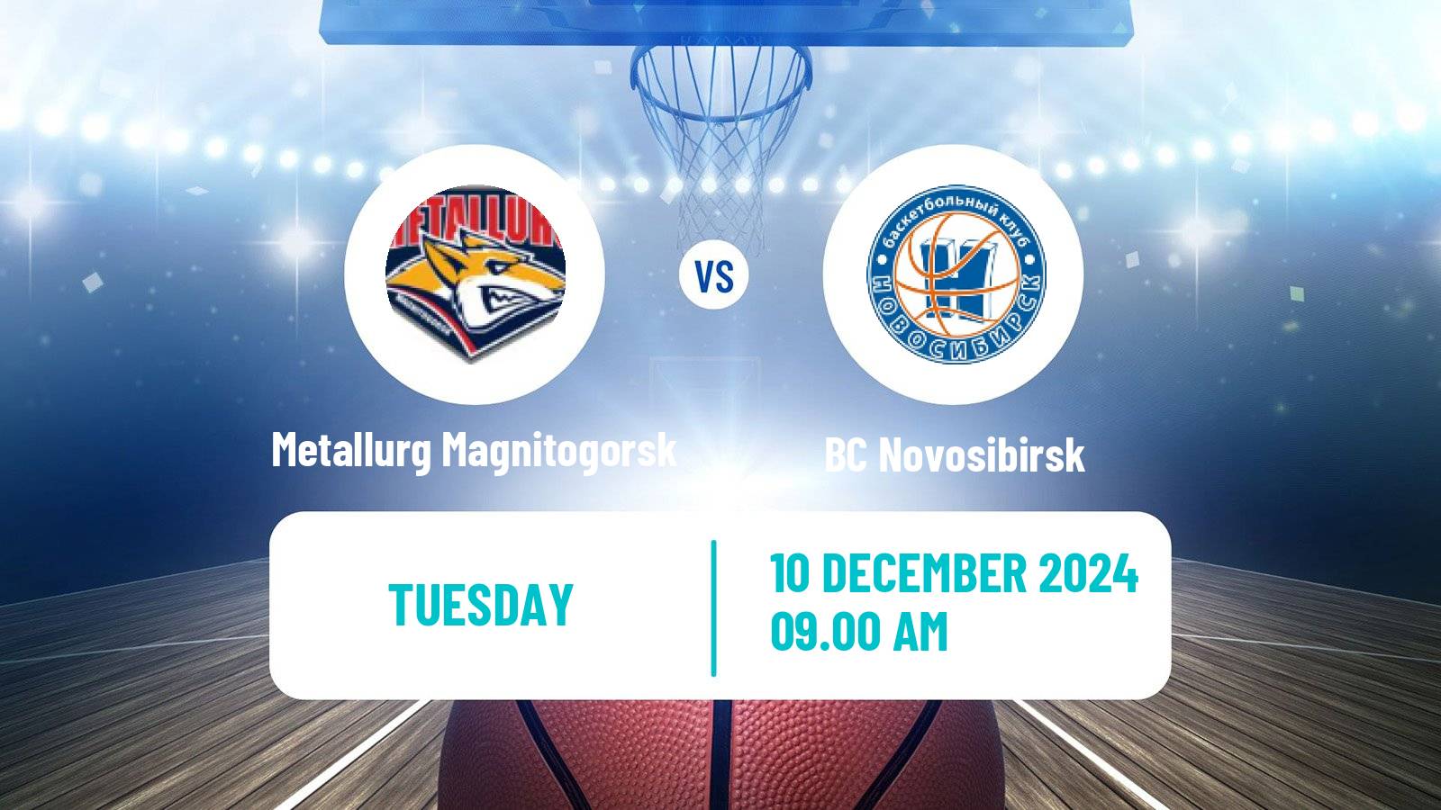 Basketball Russian Super League Basketball Metallurg Magnitogorsk - BC Novosibirsk