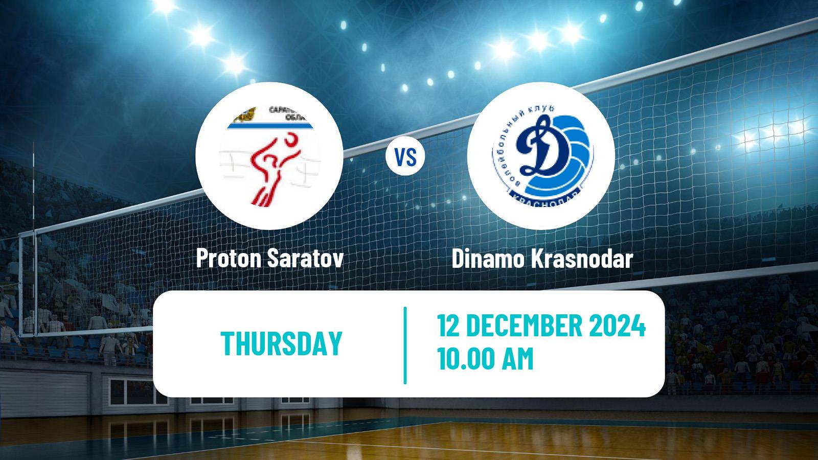 Volleyball Russian Super League Volleyball Women Proton Saratov - Dinamo Krasnodar