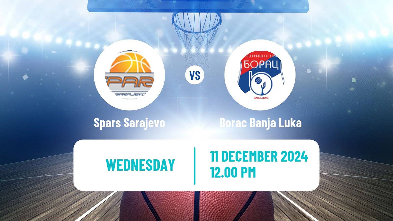 Basketball Bosnian Prvenstvo Basketball Spars Sarajevo - Borac Banja Luka