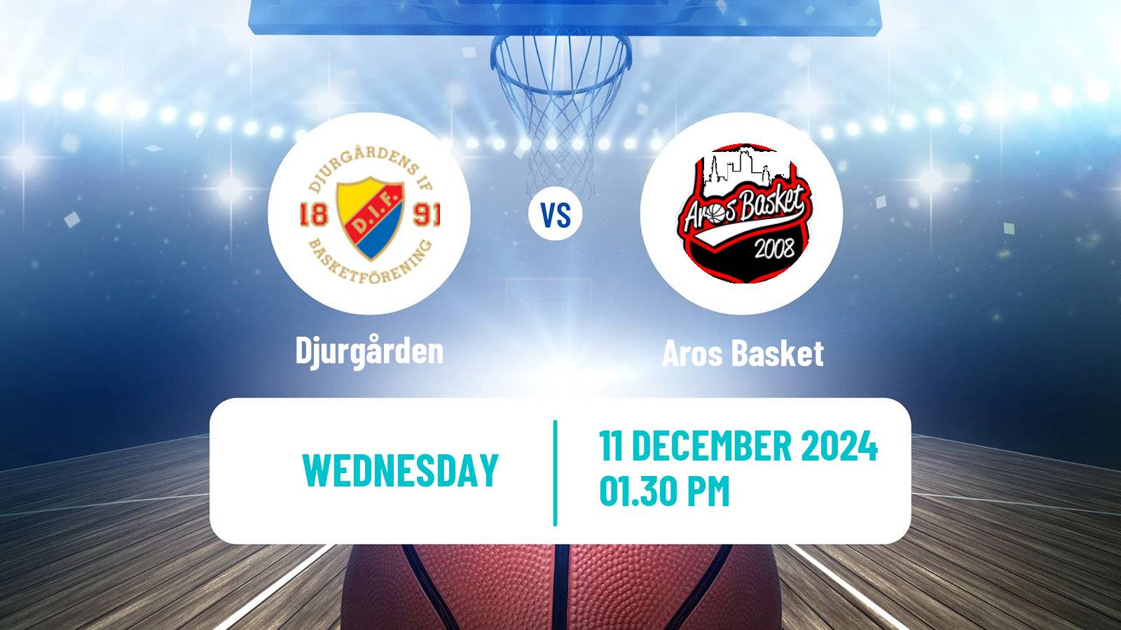 Basketball Swedish Superettan Basketball Djurgården - Aros Basket