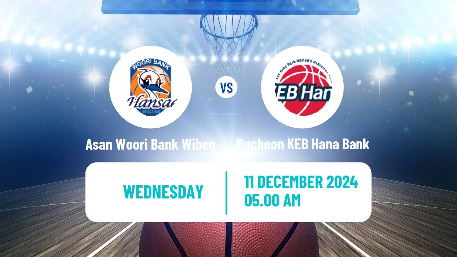 Basketball WKBL Asan Woori Bank Wibee - Bucheon KEB Hana Bank