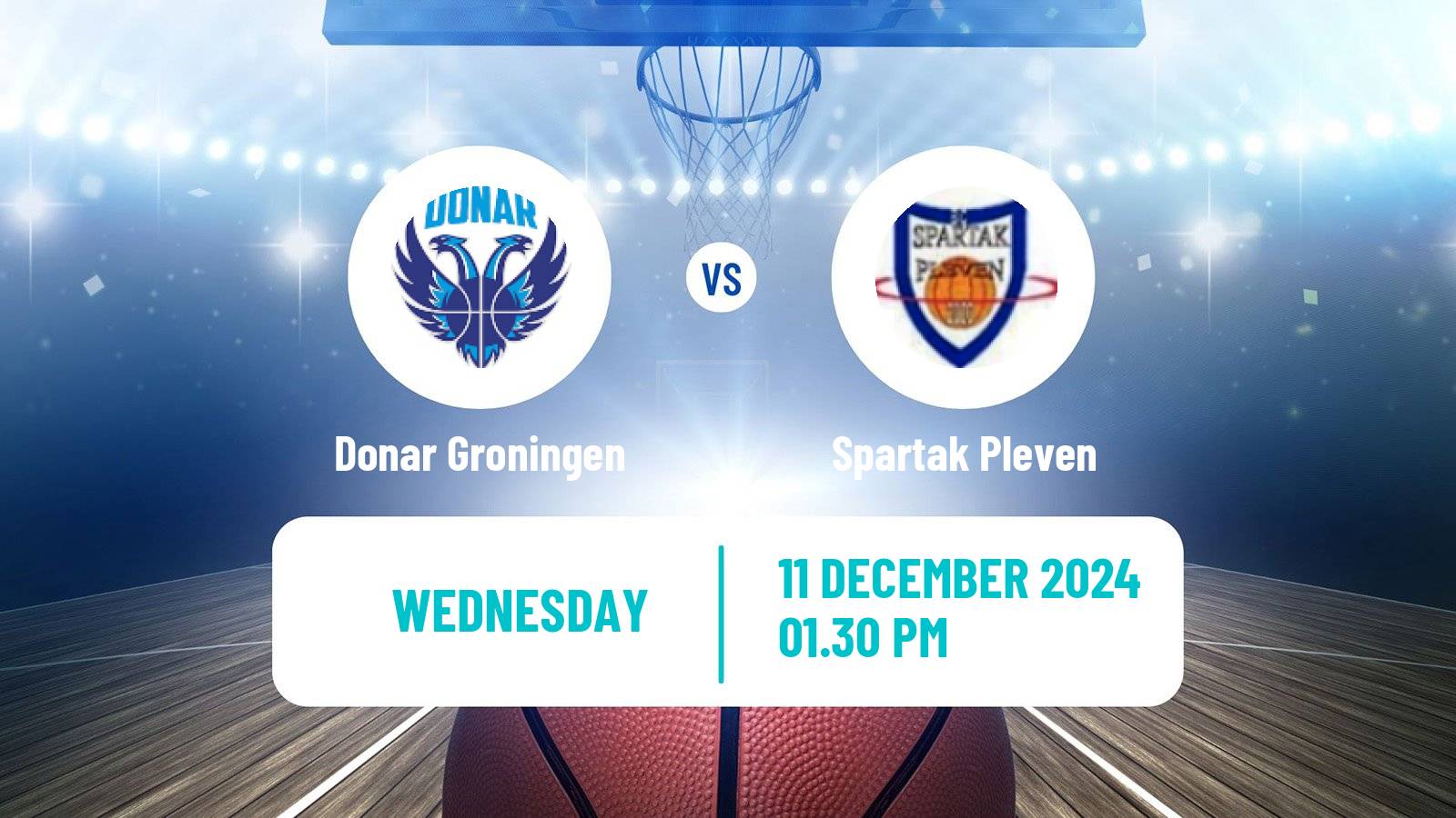 Basketball ENBL Donar Groningen - Spartak Pleven