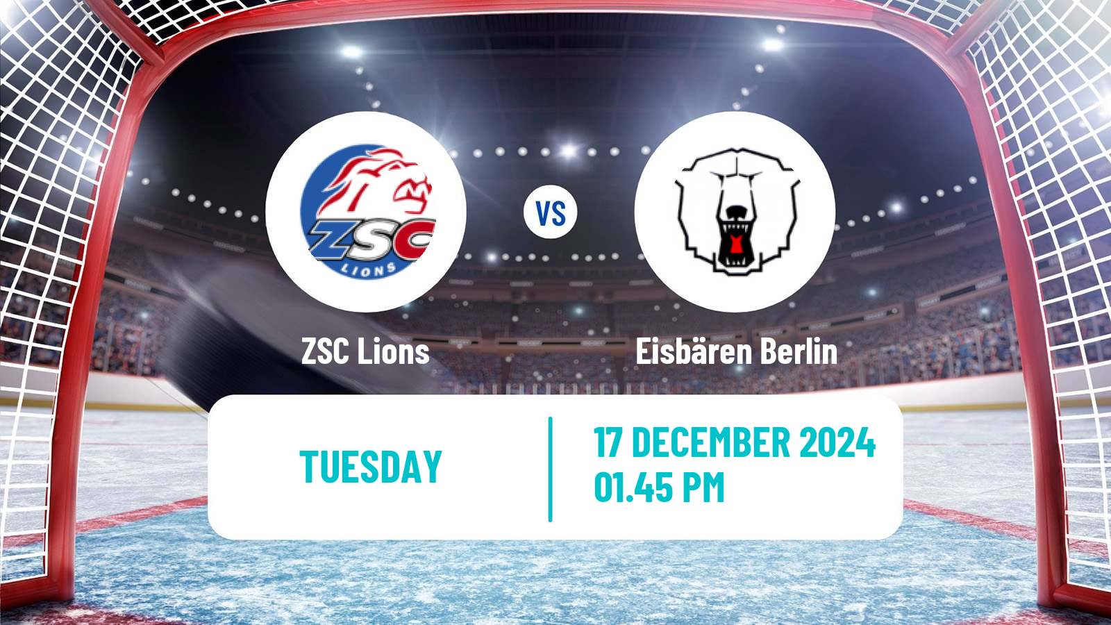 Hockey Champions League Ice Hockey ZSC Lions - Eisbären Berlin