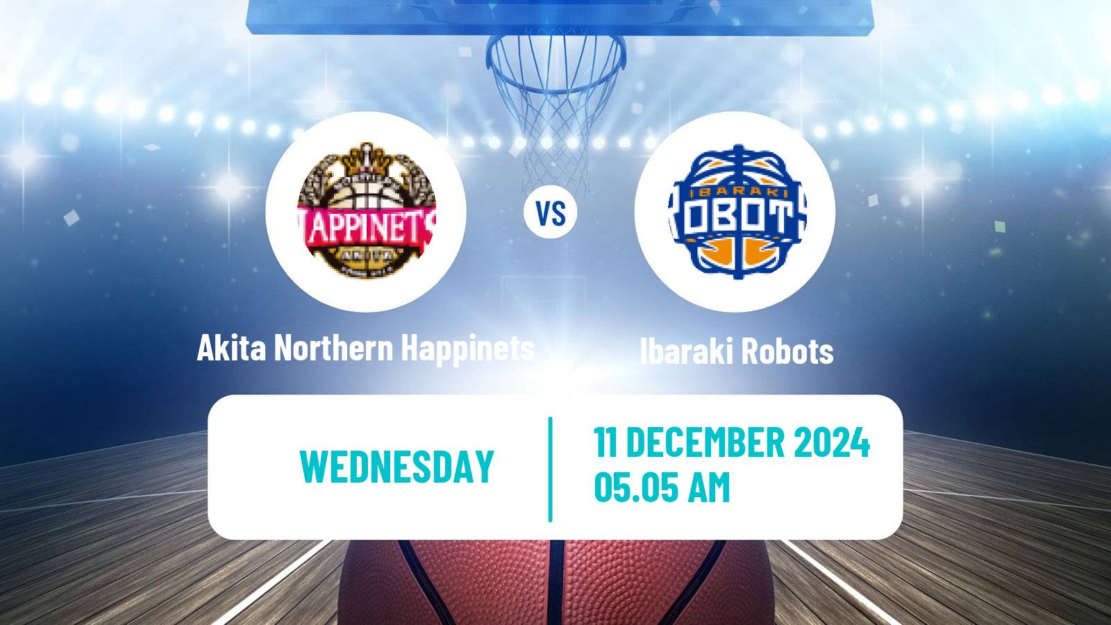 Basketball BJ League Akita Northern Happinets - Ibaraki Robots