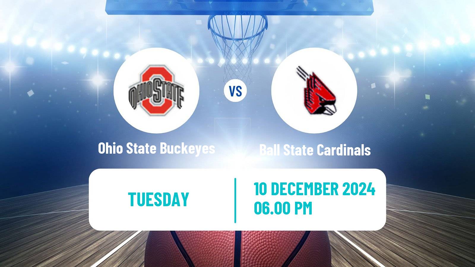 Basketball NCAA College Basketball Women Ohio State Buckeyes - Ball State Cardinals