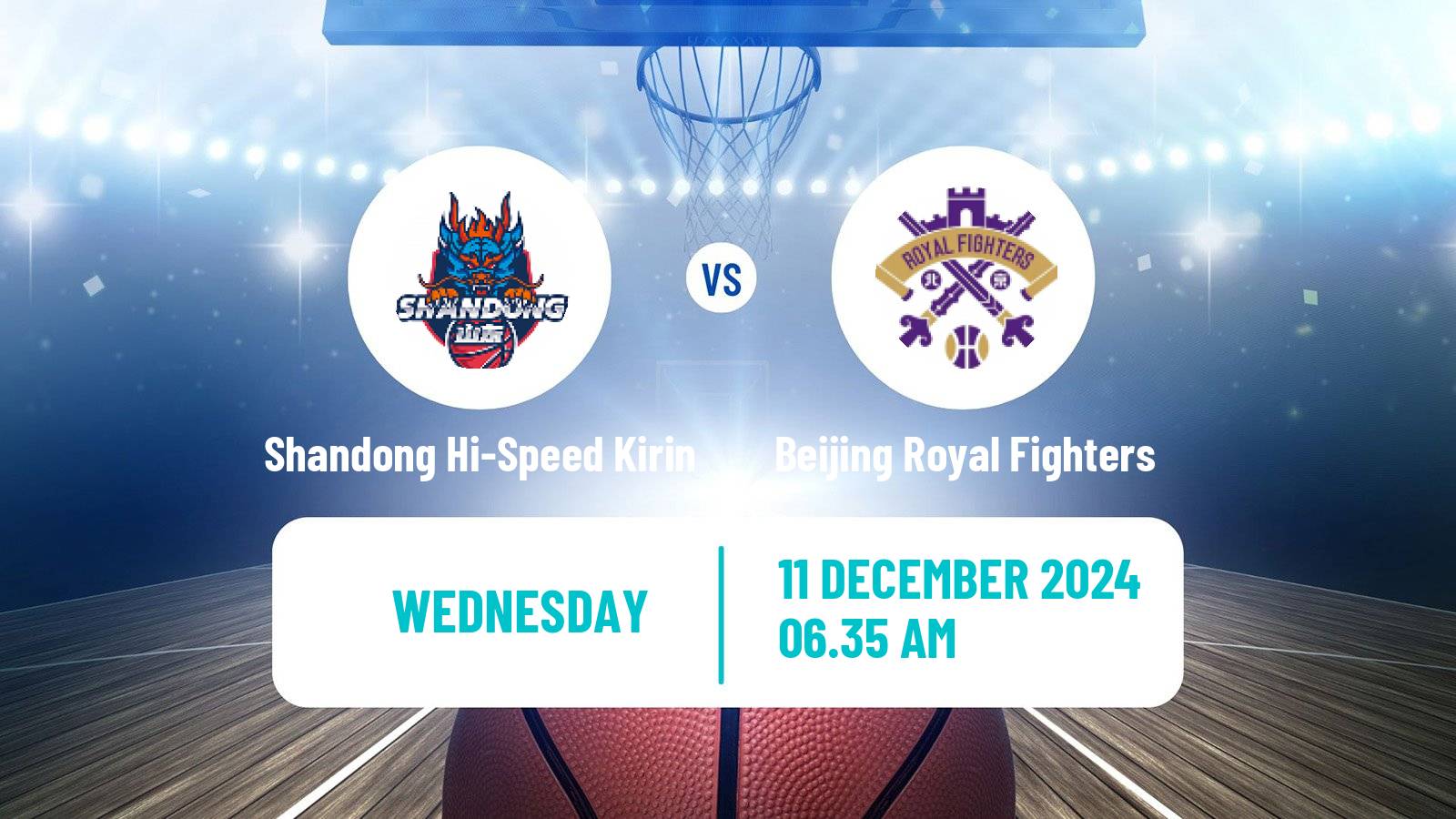 Basketball CBA Shandong Hi-Speed Kirin - Beijing Royal Fighters