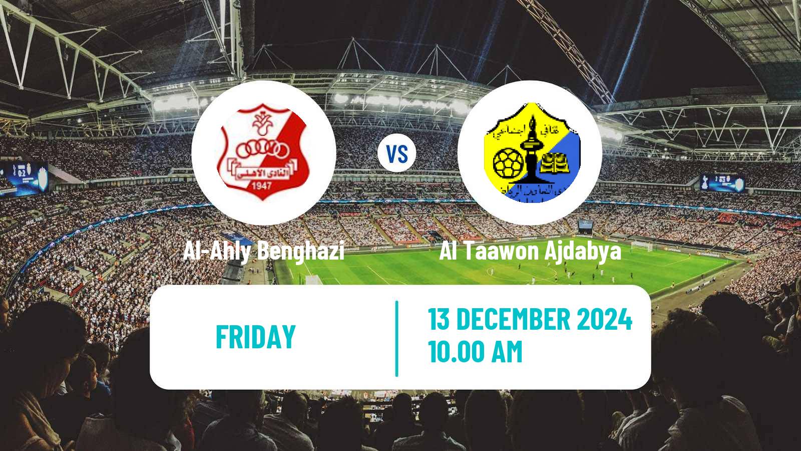 Soccer Libyan Premier League Al-Ahly Benghazi - Al Taawon Ajdabya