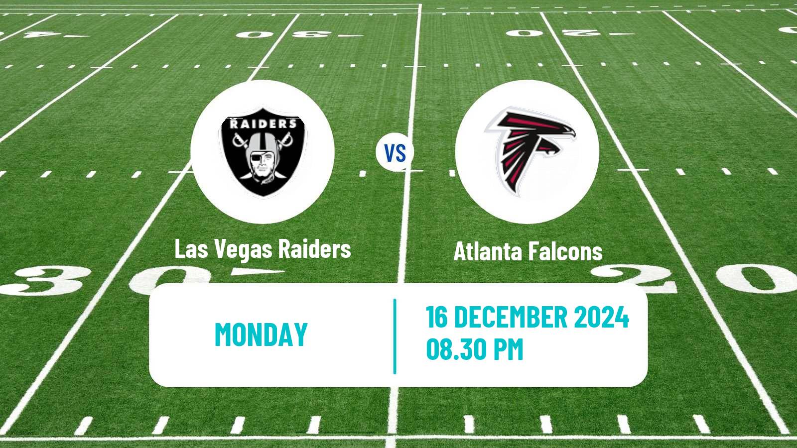 American football NFL Las Vegas Raiders - Atlanta Falcons