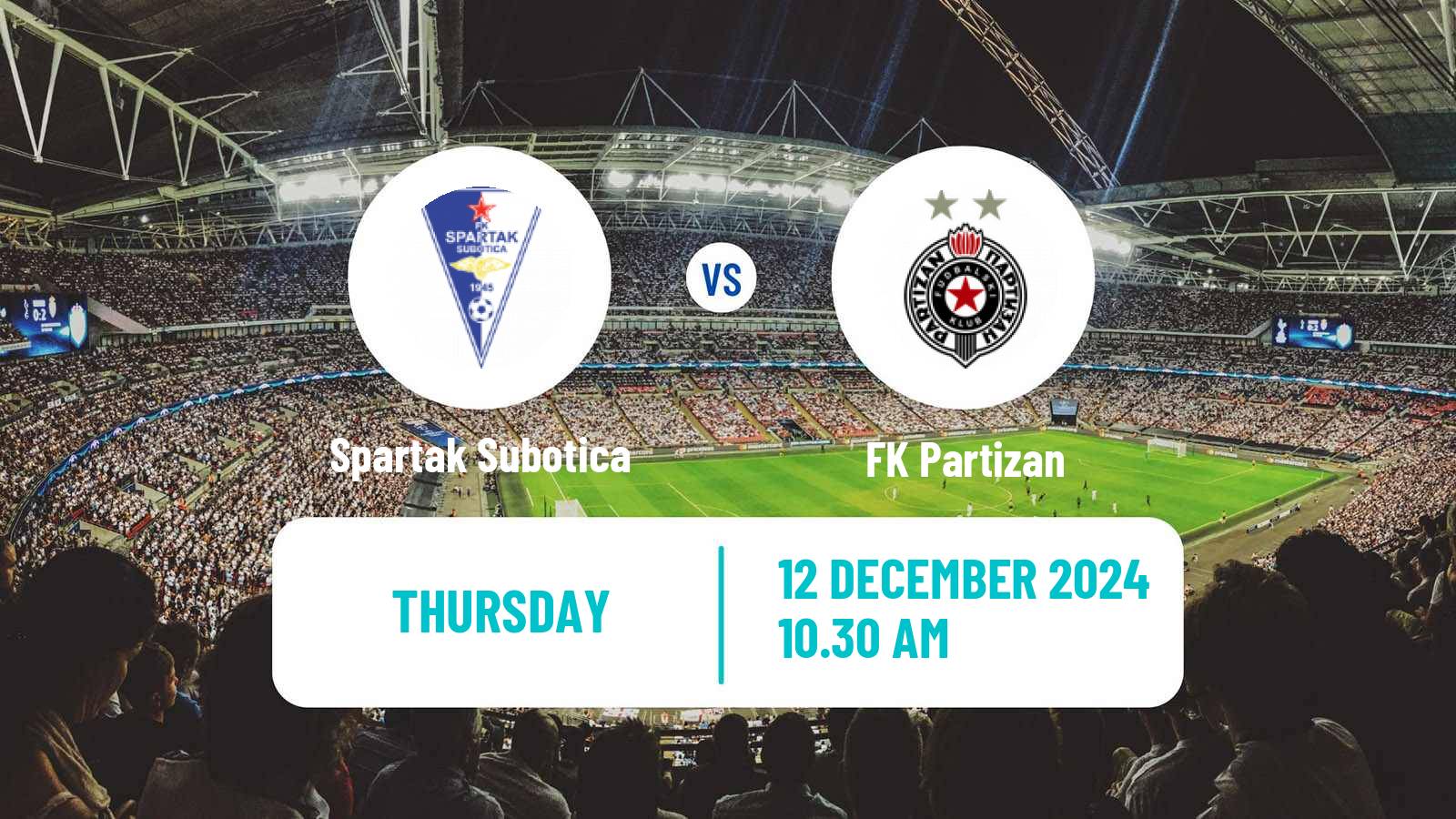 Soccer Serbian Superliga Spartak Subotica - Partizan