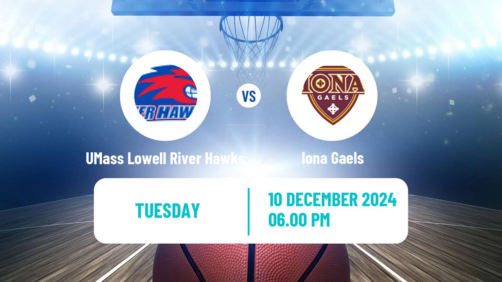 Basketball NCAA College Basketball Women UMass Lowell River Hawks - Iona Gaels