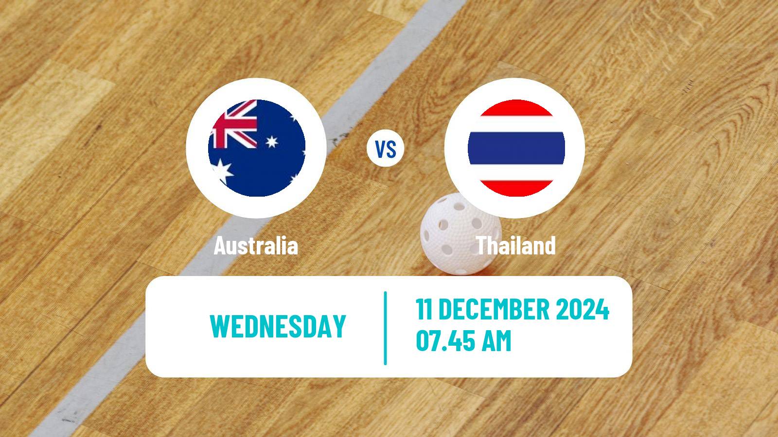 Floorball World Championship Floorball Australia - Thailand