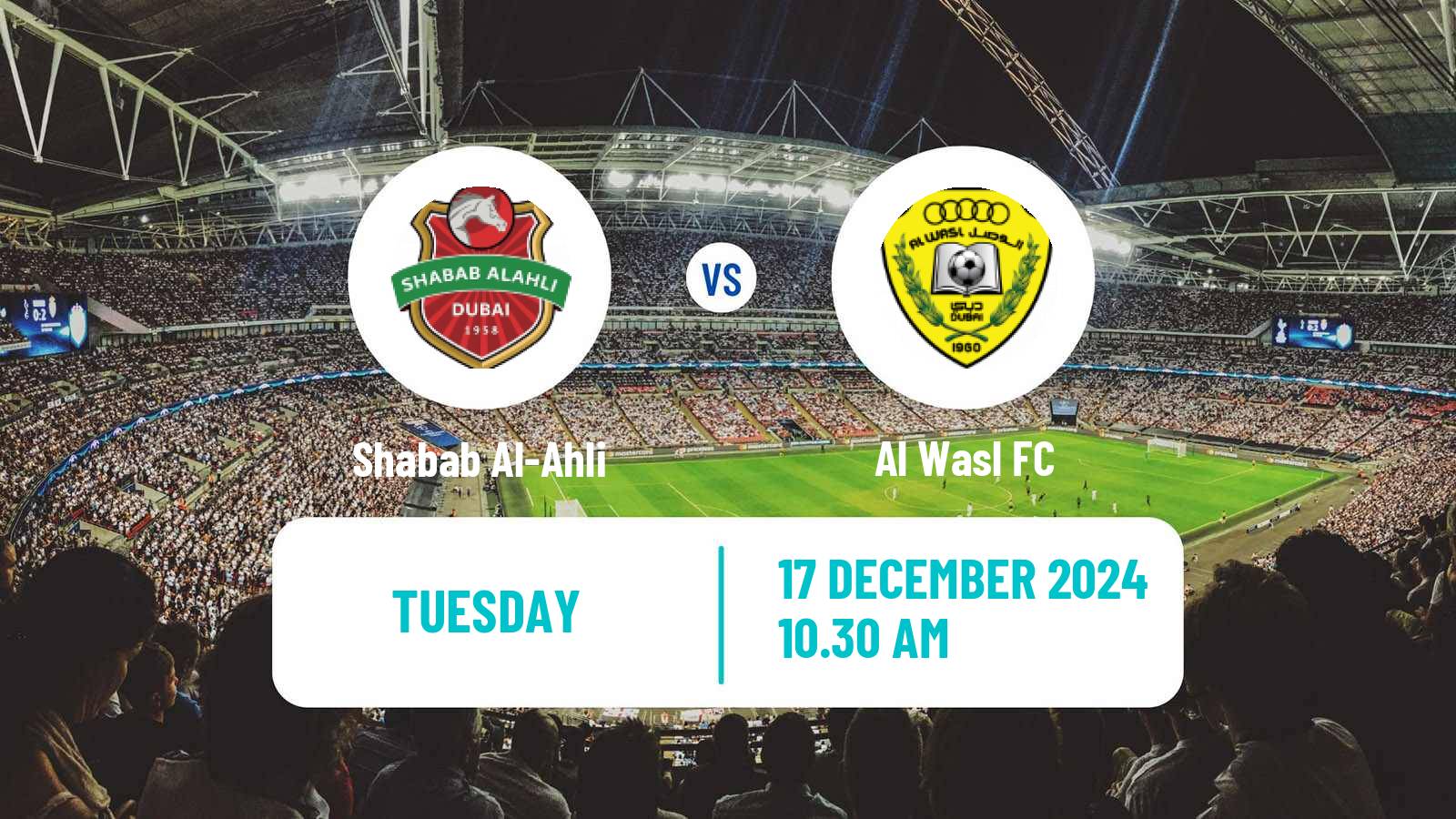 Soccer UAE Football League Shabab Al-Ahli - Al Wasl