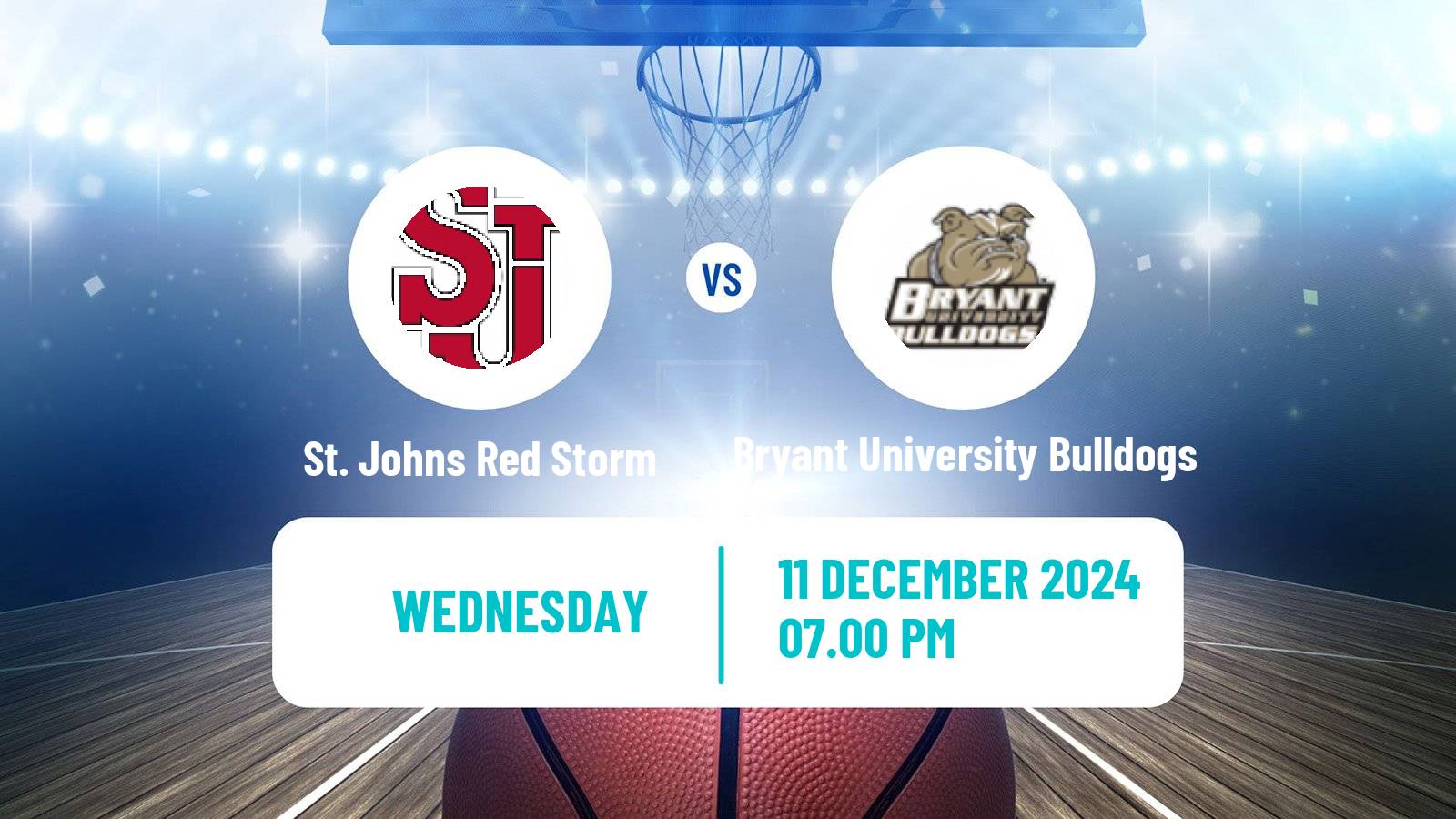 Basketball NCAA College Basketball St. Johns Red Storm - Bryant University Bulldogs