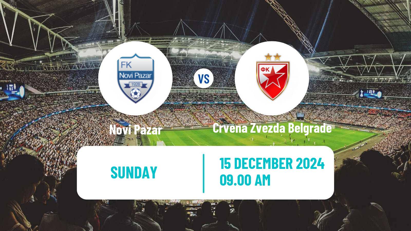 Soccer Serbian Superliga Novi Pazar - Crvena Zvezda Belgrade