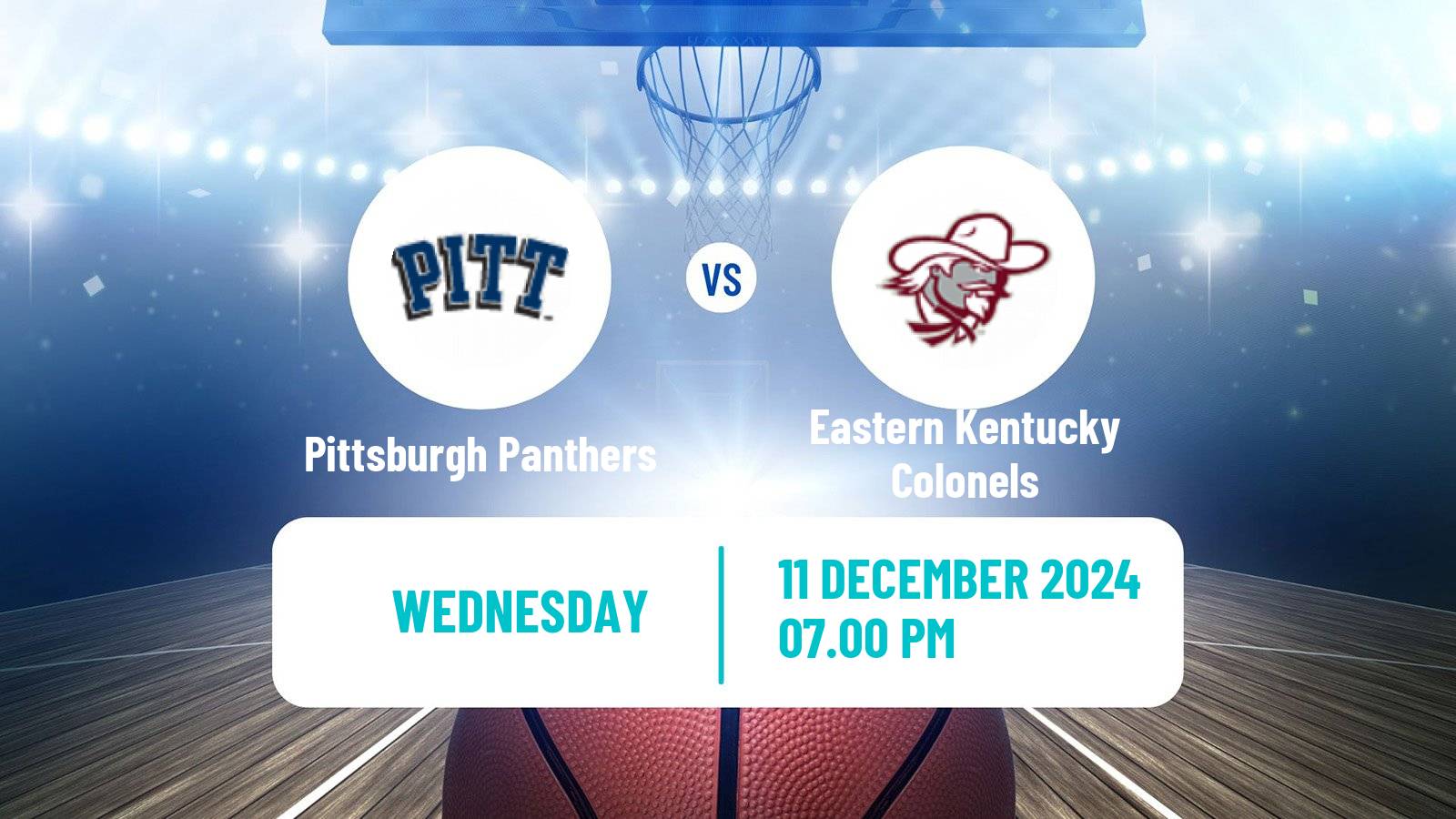 Basketball NCAA College Basketball Pittsburgh Panthers - Eastern Kentucky Colonels