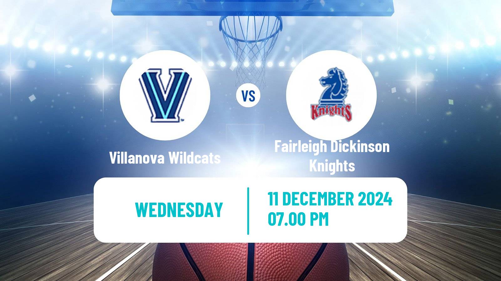 Basketball NCAA College Basketball Villanova Wildcats - Fairleigh Dickinson Knights