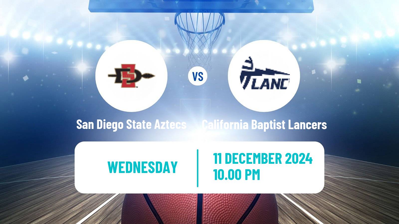 Basketball NCAA College Basketball San Diego State Aztecs - California Baptist Lancers