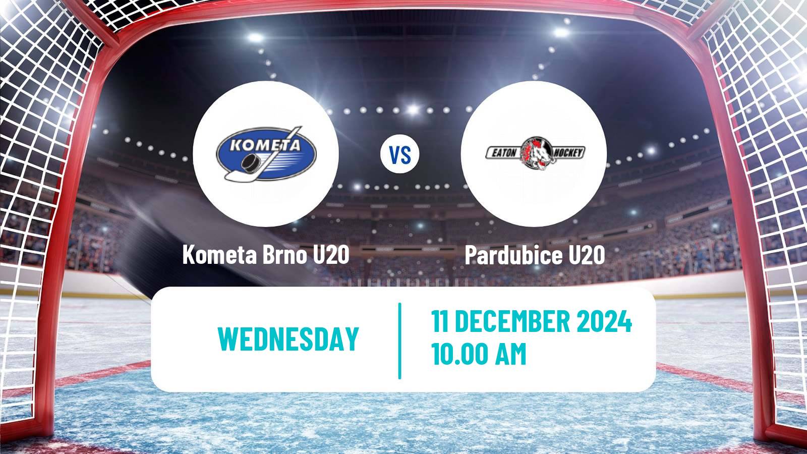 Hockey Czech ELJ Kometa Brno U20 - Pardubice U20