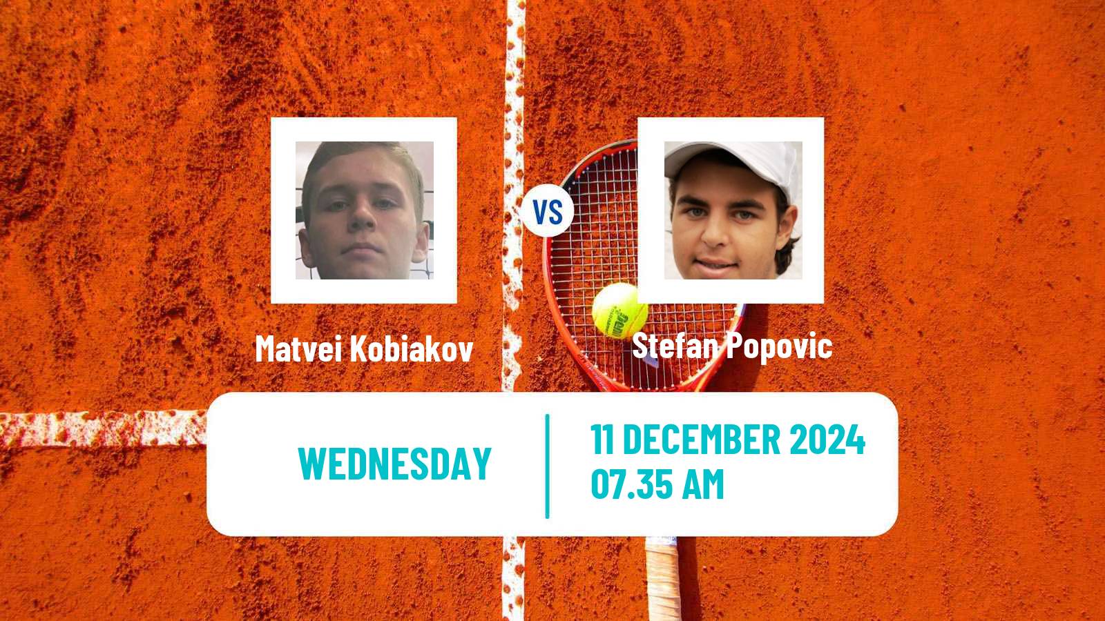 Tennis ITF M15 Antalya 19 Men Matvei Kobiakov - Stefan Popovic