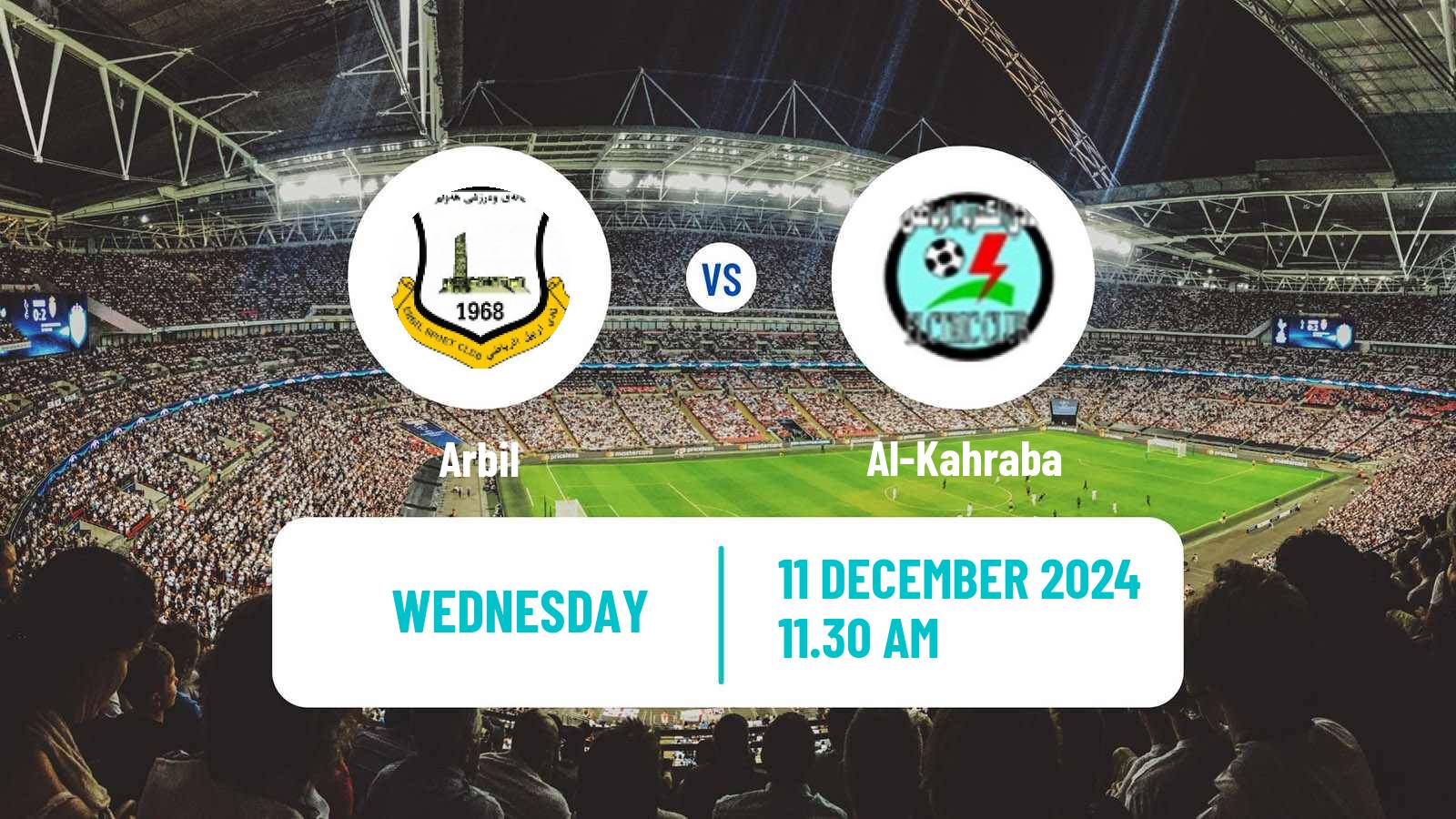 Soccer Iraqi Premier League Arbil - Al-Kahraba