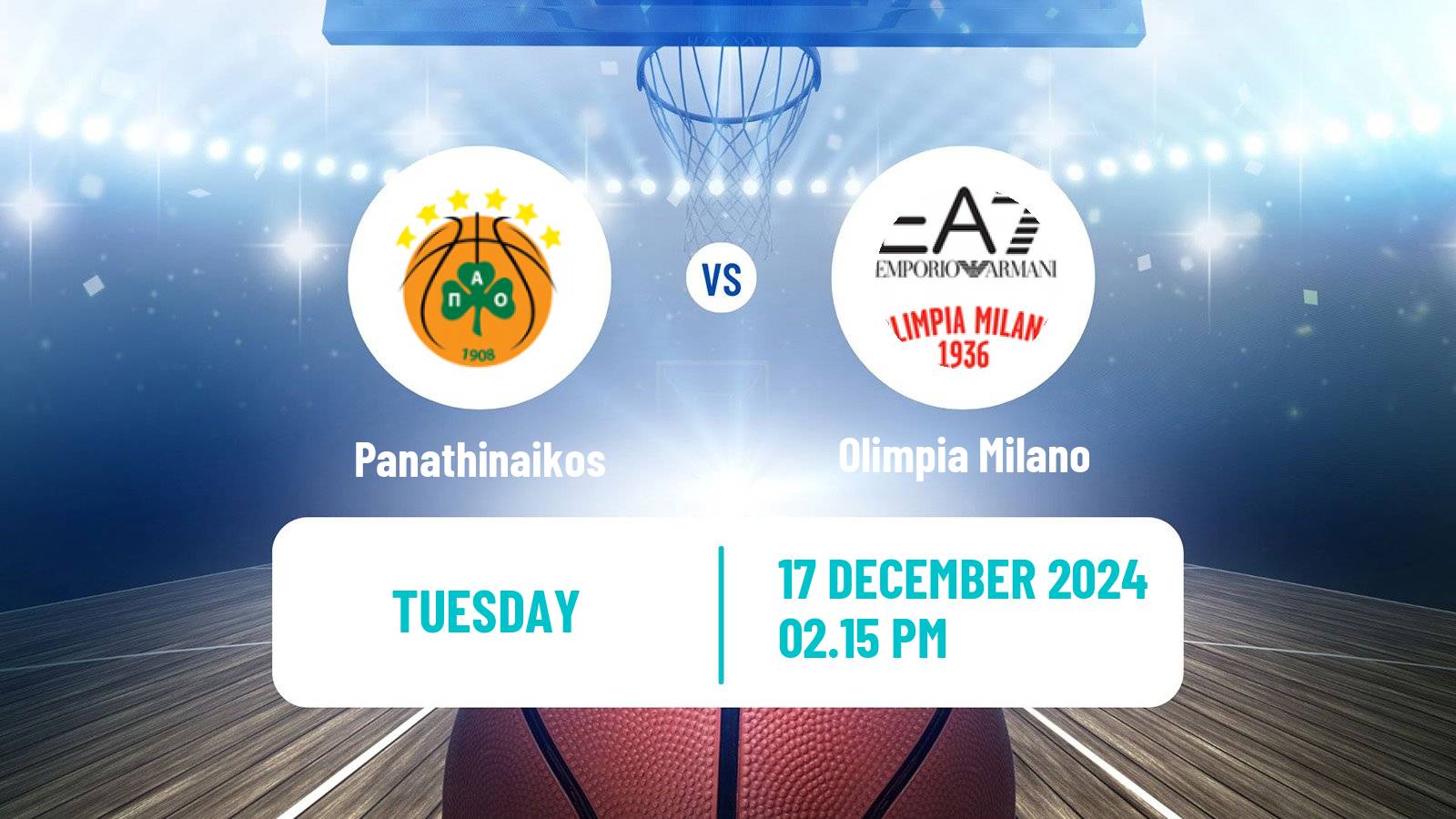 Basketball Euroleague Panathinaikos - Olimpia Milano