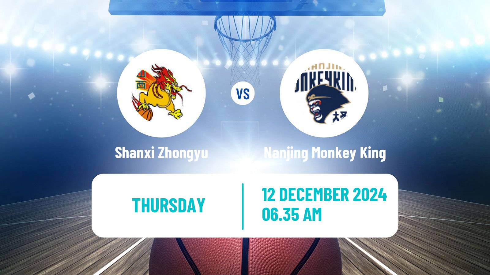 Basketball CBA Shanxi Zhongyu - Nanjing Monkey King