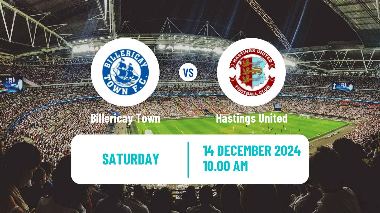 Soccer English Isthmian League Premier Division Billericay Town - Hastings United