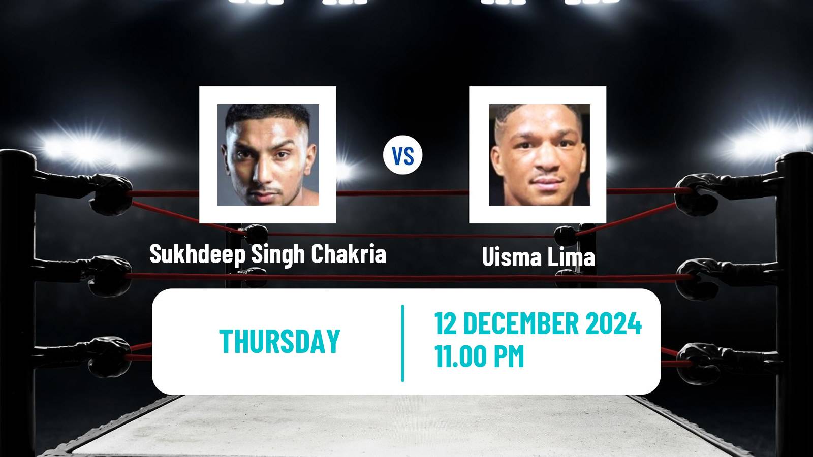 Boxing Super Welterweight IBO Title Men Sukhdeep Singh Chakria - Uisma Lima