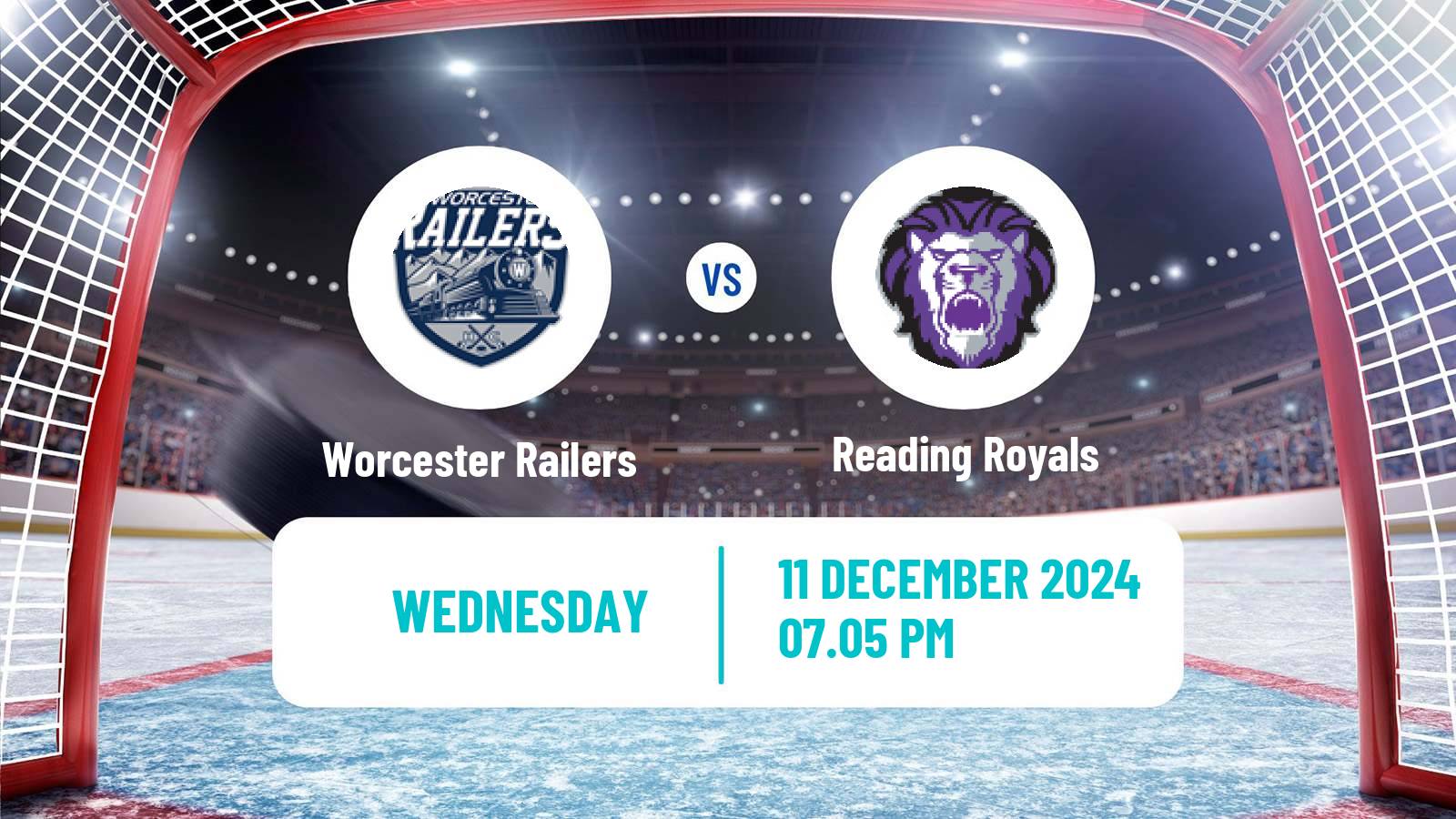 Hockey ECHL Worcester Railers - Reading Royals