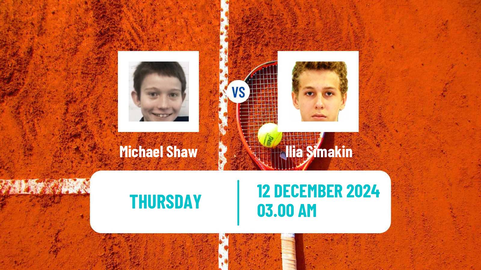 Tennis ITF M15 Sharm Elsheikh 20 Men Michael Shaw - Ilia Simakin