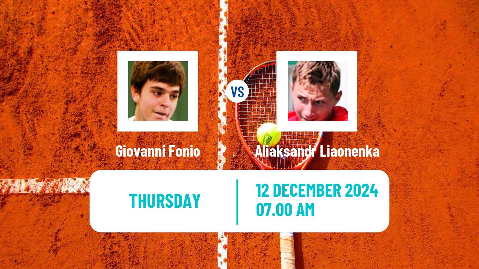 Tennis ITF M15 Doha 2 Men Giovanni Fonio - Aliaksandr Liaonenka