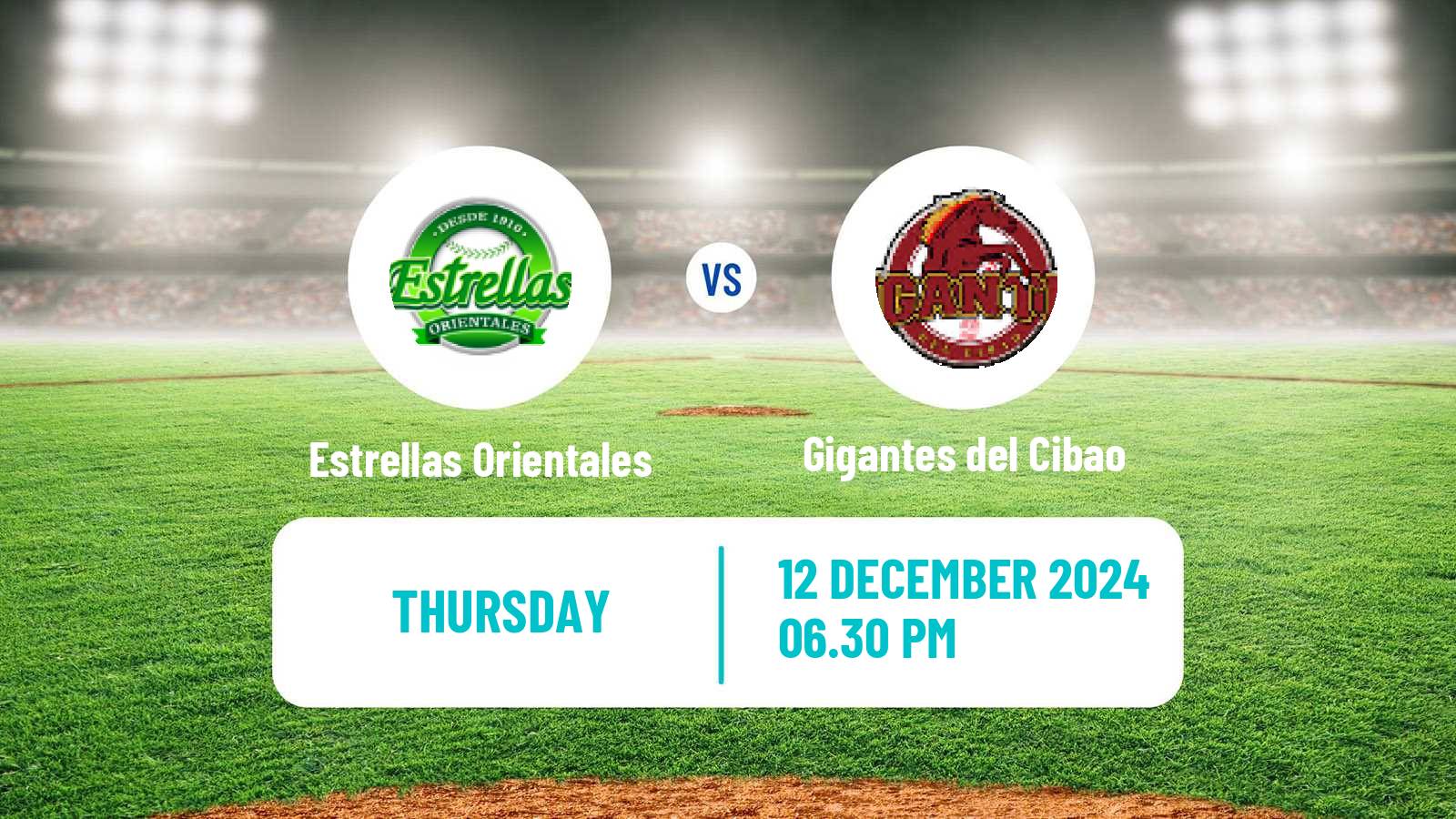 Baseball LIDOM Estrellas Orientales - Gigantes del Cibao