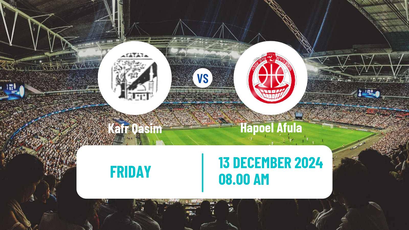 Soccer Israeli Liga Leumit Kafr Qasim - Hapoel Afula