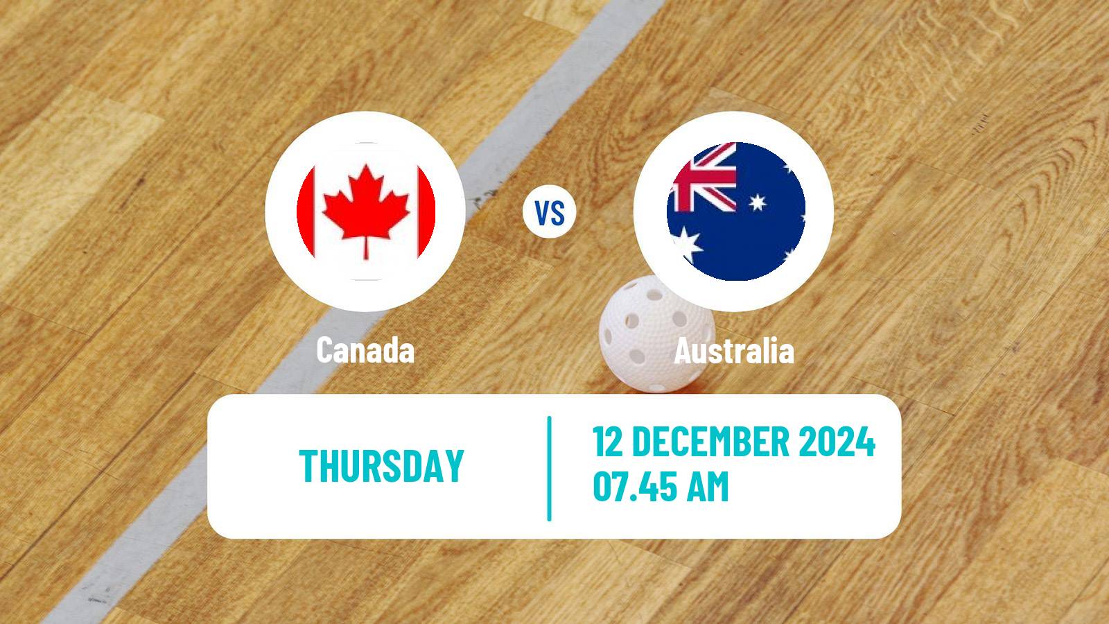 Floorball World Championship Floorball Canada - Australia