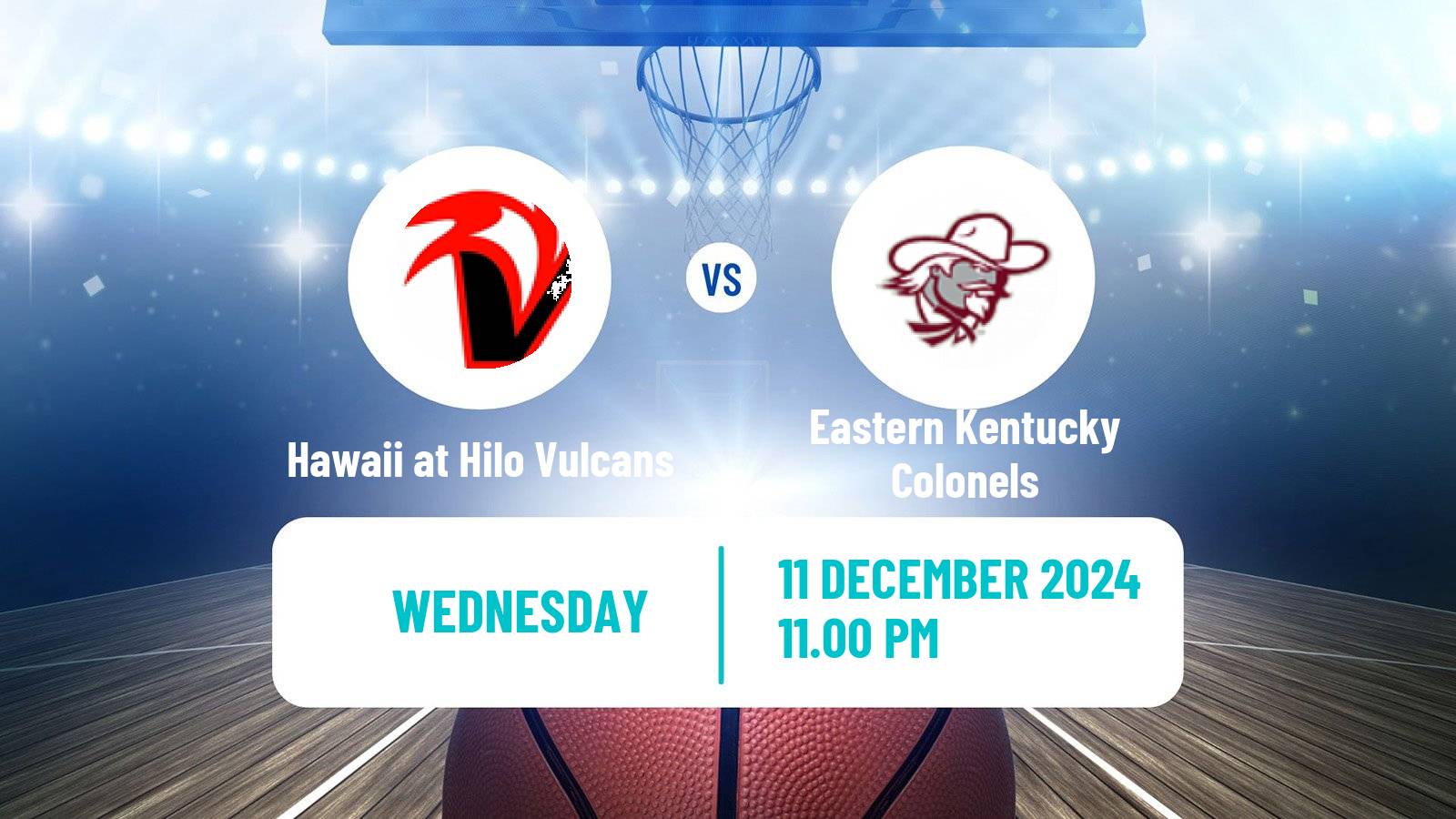 Basketball NCAA College Basketball Women Hawaii at Hilo Vulcans - Eastern Kentucky Colonels