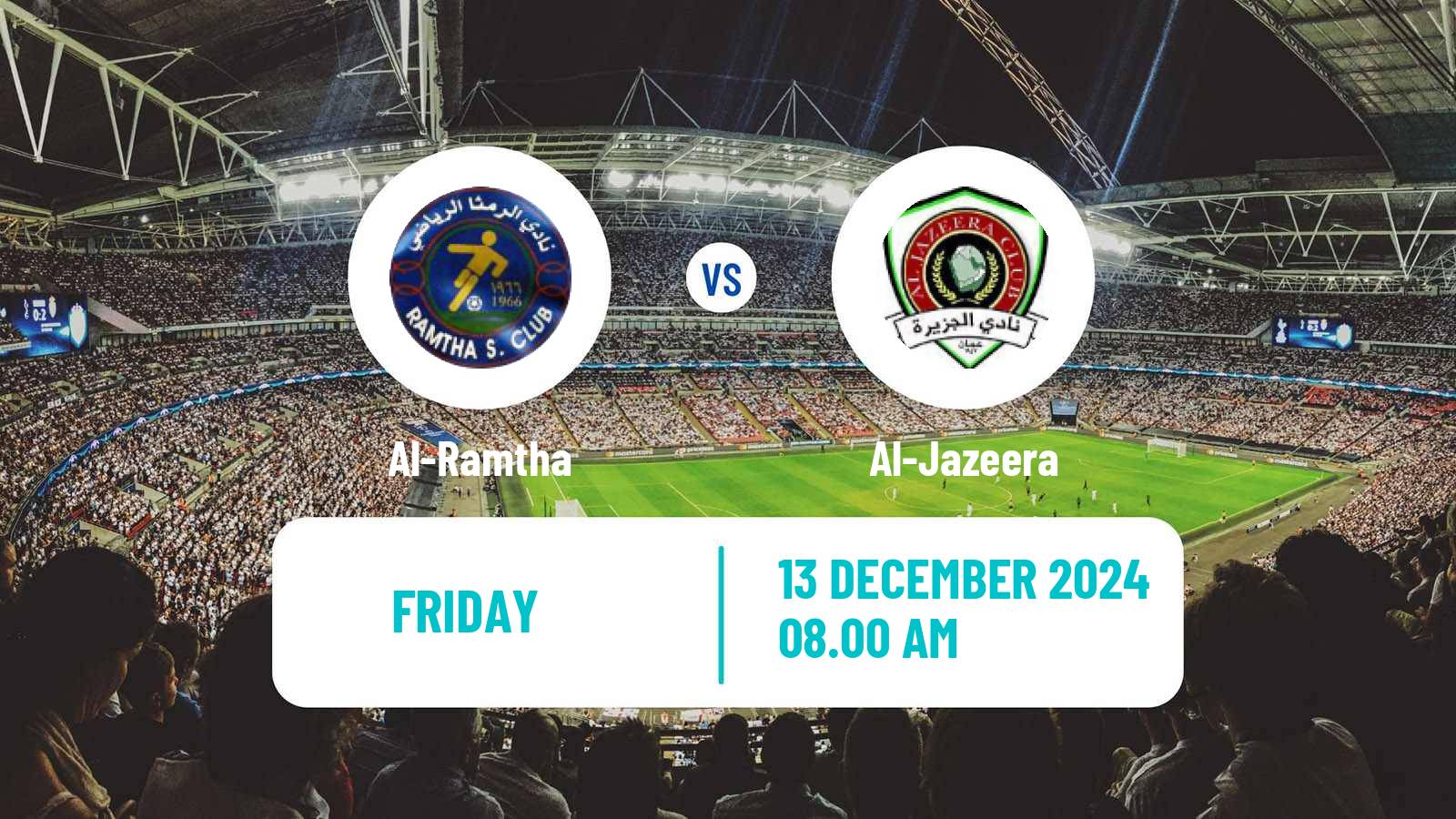 Soccer Jordan Cup Al-Ramtha - Al-Jazeera