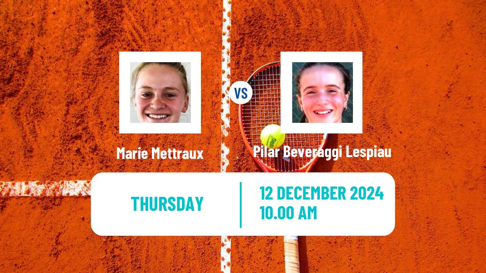 Tennis ITF W15 Mogi Das Cruzes Women Marie Mettraux - Pilar Beveraggi Lespiau